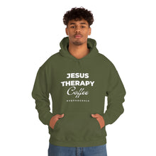 Load image into Gallery viewer, Jesus, Therapy, Coffee, Hoodie, Hooded Sweatshirt, Christian, Therapist, Proverbs 31, Unisex