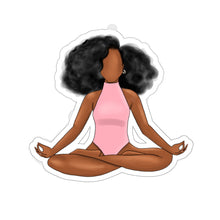 Load image into Gallery viewer, Black Yogi Yoga Meditation Ballerina Ballet Blush Pink Kiss-Cut Stickers