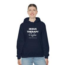 Load image into Gallery viewer, Jesus, Therapy, Coffee, Hoodie, Hooded Sweatshirt, Christian, Therapist, Proverbs 31, Unisex