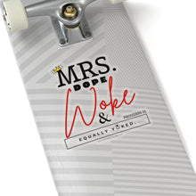 Load image into Gallery viewer, Mrs. Dope Woke and Equally Yoked Signature More Than a Mrs. Proverbs 31 Christian Wife Kiss-Cut Stickers Black Girl Magic Laptop Decal