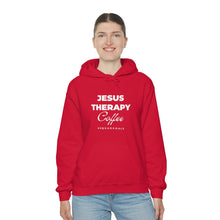 Load image into Gallery viewer, Jesus, Therapy, Coffee, Hoodie, Hooded Sweatshirt, Christian, Therapist, Proverbs 31, Unisex
