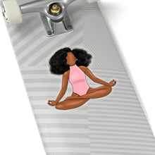 Load image into Gallery viewer, Black Yogi Yoga Meditation Ballerina Ballet Blush Pink Kiss-Cut Stickers
