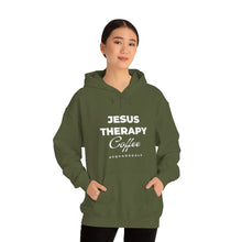 Load image into Gallery viewer, Jesus, Therapy, Coffee, Hoodie, Hooded Sweatshirt, Christian, Therapist, Proverbs 31, Unisex
