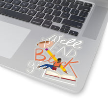 Load image into Gallery viewer, Bibliophile Sticker - Planner Sticker - Black Girl Reads - Book Lover Sticker - African American - laptop decal - Author - goodreads