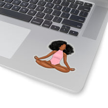Load image into Gallery viewer, Black Yogi Yoga Meditation Ballerina Ballet Blush Pink Kiss-Cut Stickers