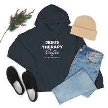 Load image into Gallery viewer, Jesus, Therapy, Coffee, Hoodie, Hooded Sweatshirt, Christian, Therapist, Proverbs 31, Unisex