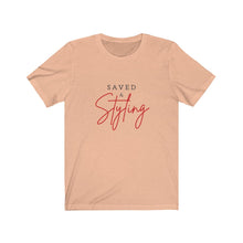 Load image into Gallery viewer, Saved and Styling | Fashionista | Christian T-Shirt |Saved by Grace | Styling and Profiling | Christian Woman Gift
