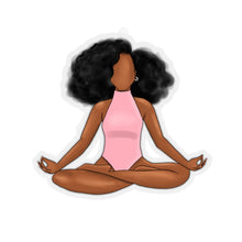 Load image into Gallery viewer, Black Yogi Yoga Meditation Ballerina Ballet Blush Pink Kiss-Cut Stickers