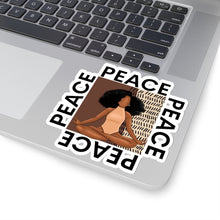 Load image into Gallery viewer, Peace Black Yogi Yoga Melanin African American Black Girl Magic Kiss-Cut Stickers