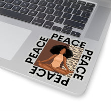 Load image into Gallery viewer, Peace Black Yogi Yoga Melanin African American Black Girl Magic Kiss-Cut Stickers