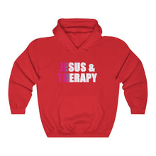 Load image into Gallery viewer, Jesus and Therapy, Christian Hoodie, Christian Sweatshirt, Winter Top, God Girl, Jesus Girl