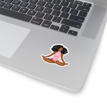 Load image into Gallery viewer, Black Yogi Yoga Meditation Ballerina Ballet Blush Pink Kiss-Cut Stickers