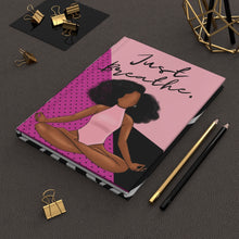 Load image into Gallery viewer, Black Yogi| Zebra Print | Black Girl Magic | Hardcover Journal |Yoga Gift | Melanin Notebook |Natural Hair Gift | Black Girl | Meditation