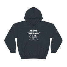 Load image into Gallery viewer, Jesus, Therapy, Coffee, Hoodie, Hooded Sweatshirt, Christian, Therapist, Proverbs 31, Unisex