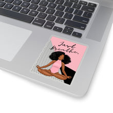 Load image into Gallery viewer, Just Breathe Black Yogi Yoga Melanin Black Girl Magic African American Kiss-Cut Stickers