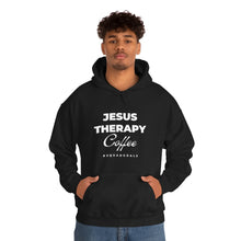Load image into Gallery viewer, Jesus, Therapy, Coffee, Hoodie, Hooded Sweatshirt, Christian, Therapist, Proverbs 31, Unisex