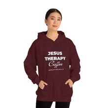 Load image into Gallery viewer, Jesus, Therapy, Coffee, Hoodie, Hooded Sweatshirt, Christian, Therapist, Proverbs 31, Unisex