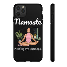 Load image into Gallery viewer, Namaste | Black Yogi | Yoga |vMeditation | Ballerina | Ballet | Phone Case | Iphone | Samsung | Peace | Tough Cases | Black Owned Business