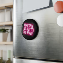 Load image into Gallery viewer, Black is Beautiful | Black History Month, Shades, Black Girl Magic | African American Woman Button Magnet