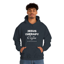Load image into Gallery viewer, Jesus, Therapy, Coffee, Hoodie, Hooded Sweatshirt, Christian, Therapist, Proverbs 31, Unisex