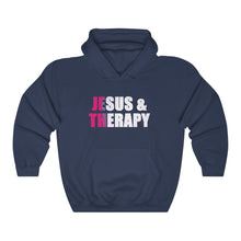 Load image into Gallery viewer, Jesus and Therapy, Christian Hoodie, Christian Sweatshirt, Winter Top, God Girl, Jesus Girl