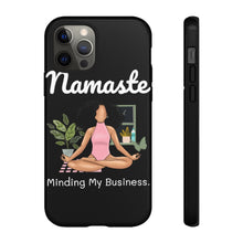 Load image into Gallery viewer, Namaste | Black Yogi | Yoga |vMeditation | Ballerina | Ballet | Phone Case | Iphone | Samsung | Peace | Tough Cases | Black Owned Business