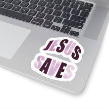 Load image into Gallery viewer, Jesus Saves | Jesus and Coffee| Christian Decal |Funny Sticker| Laptop Decal | Kiss-Cut Sticker | Mental Health
