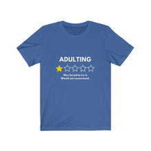 Load image into Gallery viewer, Adulting Not Recommended Jersey Short Sleeve Tee