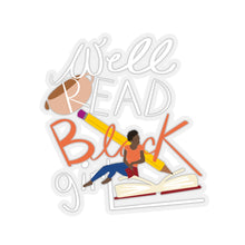 Load image into Gallery viewer, Bibliophile Sticker - Planner Sticker - Black Girl Reads - Book Lover Sticker - African American - laptop decal - Author - goodreads
