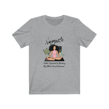 Load image into Gallery viewer, Namaste Minding My Business| Yoga | Black Girl Yogi | Melanin |Natural Hair Gift| Black Girl |Black Girl Magic | African American Tshirt |