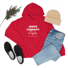 Load image into Gallery viewer, Jesus, Therapy, Coffee, Hoodie, Hooded Sweatshirt, Christian, Therapist, Proverbs 31, Unisex