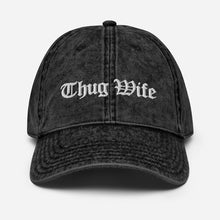 Load image into Gallery viewer, Thug Wife, Praying Wife, Christian Wife, Vintage Cotton Twill Cap