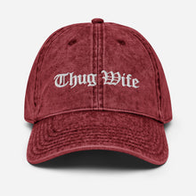 Load image into Gallery viewer, Thug Wife, Praying Wife, Christian Wife, Vintage Cotton Twill Cap