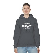 Load image into Gallery viewer, Jesus, Therapy, Coffee, Hoodie, Hooded Sweatshirt, Christian, Therapist, Proverbs 31, Unisex
