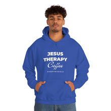 Load image into Gallery viewer, Jesus, Therapy, Coffee, Hoodie, Hooded Sweatshirt, Christian, Therapist, Proverbs 31, Unisex
