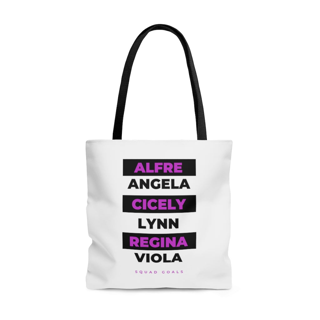 Strong Black Black Actor Squad Goals Tote Bag, Black Actress, Cicely Tyson, Angela Bassett, Viola Davis, Lynn Whitfield, Alfre Woodard