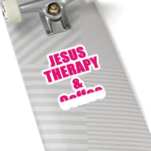 Load image into Gallery viewer, Jesus and Therapy | Jesus and Coffee| Christian Decal |Funny  Sticker| Laptop Decal | Kiss-Cut Sticker | Mental Health
