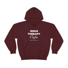 Load image into Gallery viewer, Jesus, Therapy, Coffee, Hoodie, Hooded Sweatshirt, Christian, Therapist, Proverbs 31, Unisex

