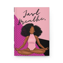 Load image into Gallery viewer, Black Yogi| Zebra Print | Black Girl Magic | Hardcover Journal |Yoga Gift | Melanin Notebook |Natural Hair Gift | Black Girl | Meditation
