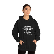 Load image into Gallery viewer, Jesus, Therapy, Coffee, Hoodie, Hooded Sweatshirt, Christian, Therapist, Proverbs 31, Unisex
