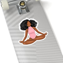 Load image into Gallery viewer, Black Yogi Yoga Meditation Ballerina Ballet Blush Pink Kiss-Cut Stickers
