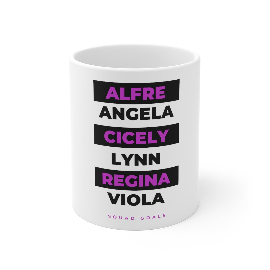 Strong Black Black Actor Squad Goals Coffee Mug, Black Actress, Cicely Tyson, Angela Bassett, Viola Davis, Lynn Whitfield, Alfre Woodard,
