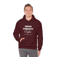 Load image into Gallery viewer, Jesus, Therapy, Coffee, Hoodie, Hooded Sweatshirt, Christian, Therapist, Proverbs 31, Unisex
