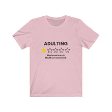 Load image into Gallery viewer, Adulting Not Recommended Jersey Short Sleeve Tee
