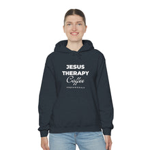 Load image into Gallery viewer, Jesus, Therapy, Coffee, Hoodie, Hooded Sweatshirt, Christian, Therapist, Proverbs 31, Unisex
