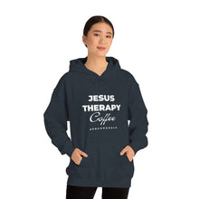 Load image into Gallery viewer, Jesus, Therapy, Coffee, Hoodie, Hooded Sweatshirt, Christian, Therapist, Proverbs 31, Unisex
