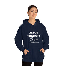 Load image into Gallery viewer, Jesus, Therapy, Coffee, Hoodie, Hooded Sweatshirt, Christian, Therapist, Proverbs 31, Unisex
