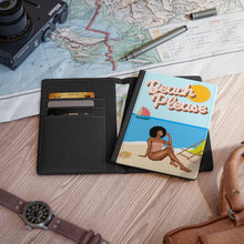 Load image into Gallery viewer, Beach Please Summer Vacation Luggage Black Girl African American Woman Travel Passport Cover
