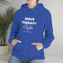 Load image into Gallery viewer, Jesus, Therapy, Coffee, Hoodie, Hooded Sweatshirt, Christian, Therapist, Proverbs 31, Unisex
