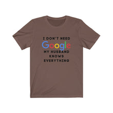 Load image into Gallery viewer, Who Needs Google With a Husband Unisex Jersey Short Sleeve Tee
